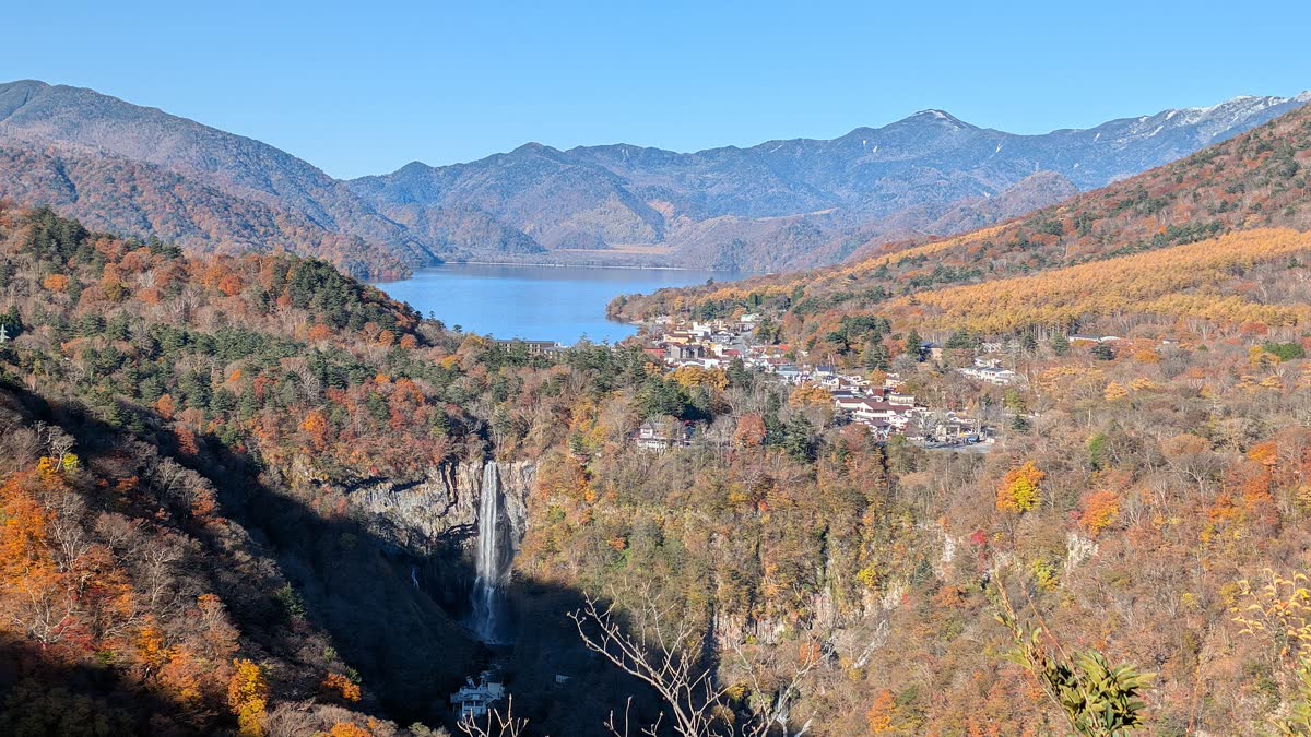 Akechidaira viewpoint over Irohazaka and Kegon Falls