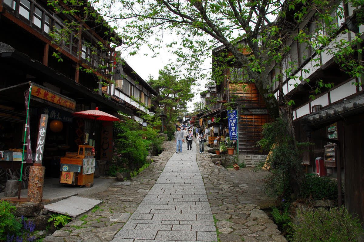 The stone slope of Magome-juku